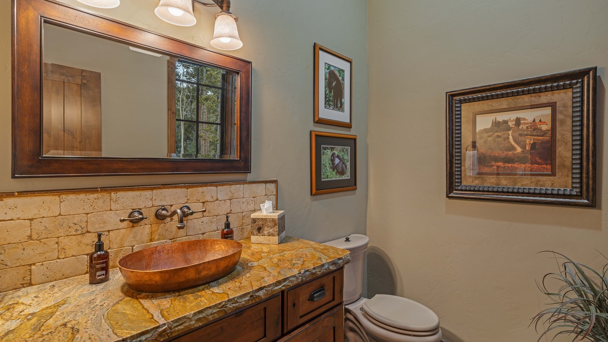 Powder bath on main level