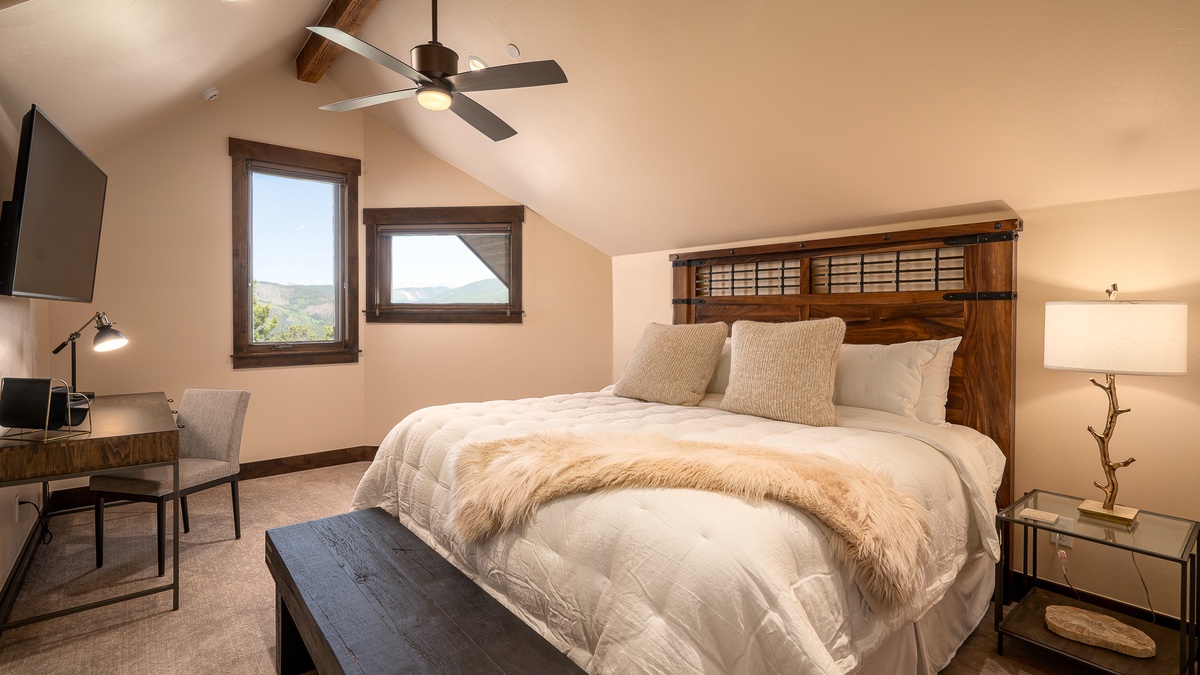 Bedroom 3, Upper Level - King suite 2 on upper level with desk area