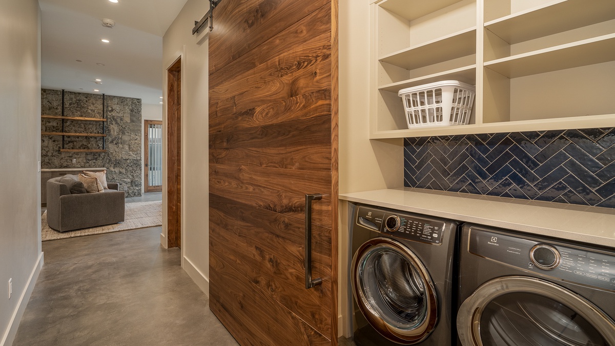 Laundry room on lower level