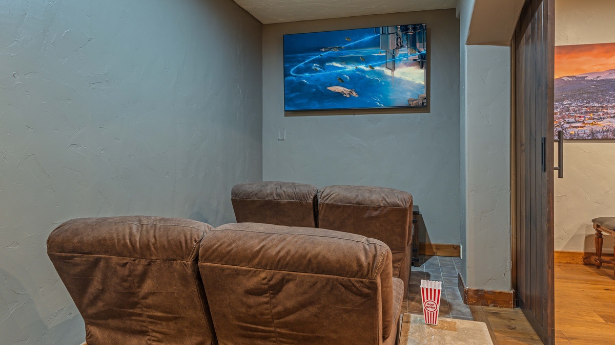 Movie room on lower level