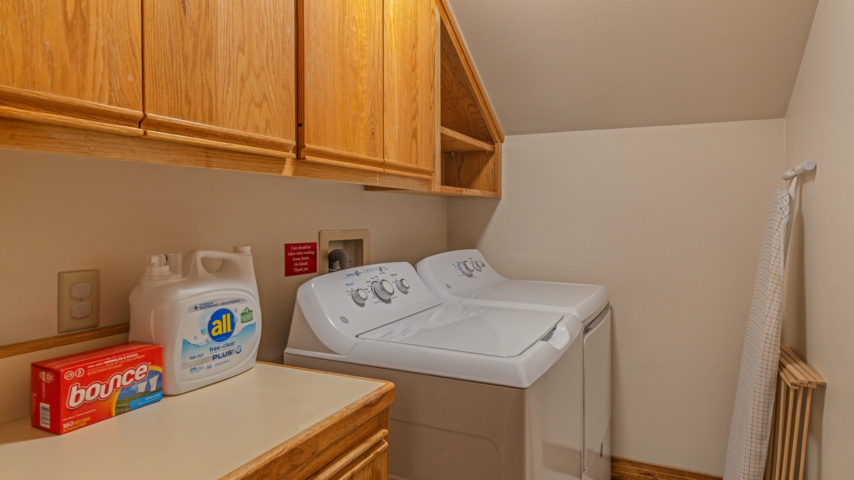 Laundry room on upper level