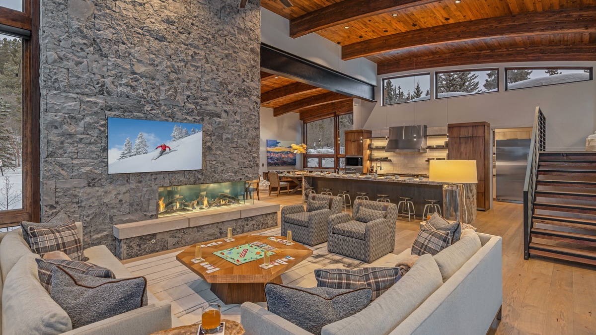 Upper level great room with plenty of space to entertain and relax