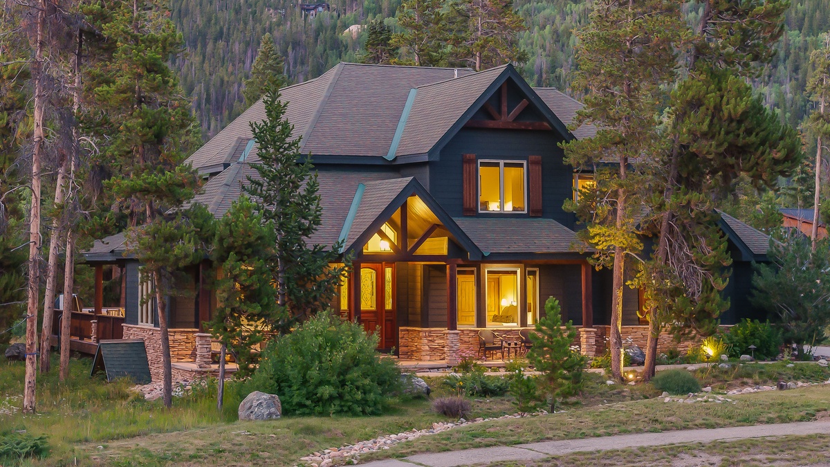 Summertime exterior of The Breck Haus