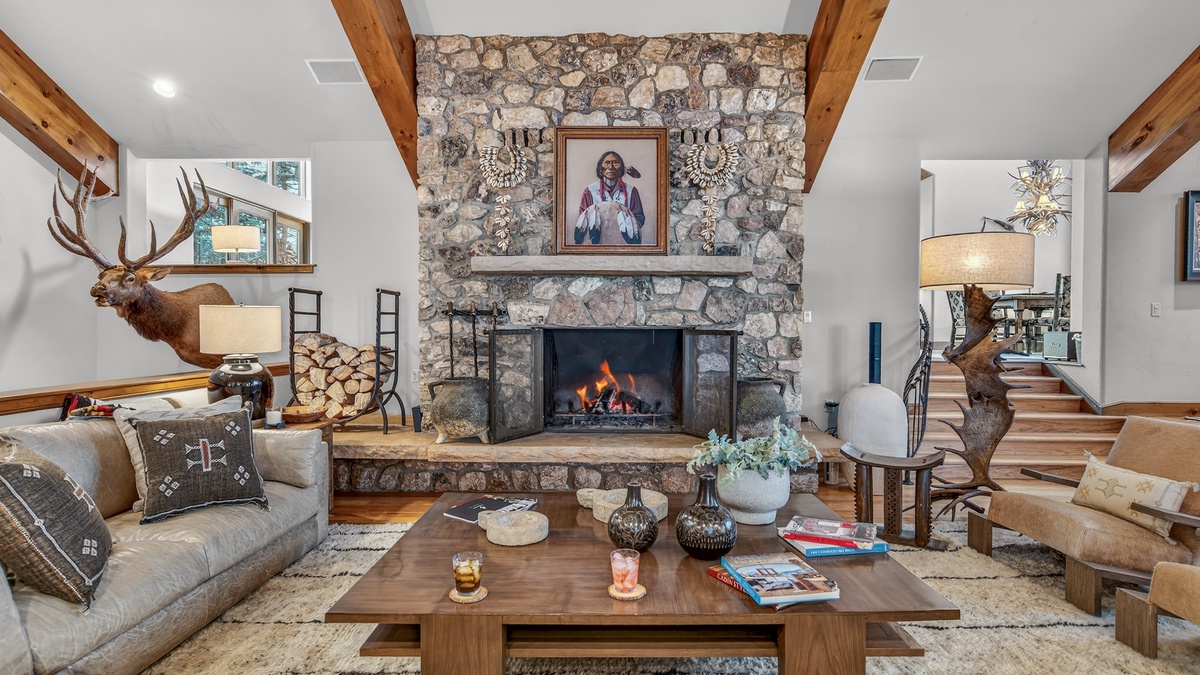 Great Room, Main Level - With fire place