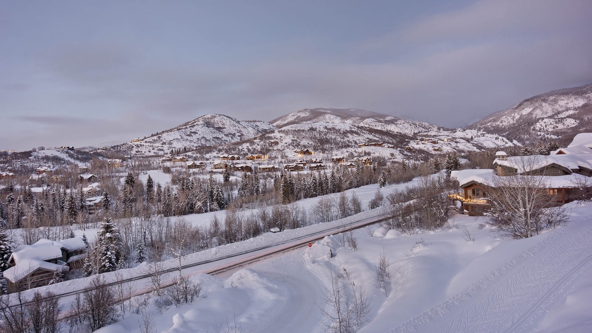 View from deck in winter