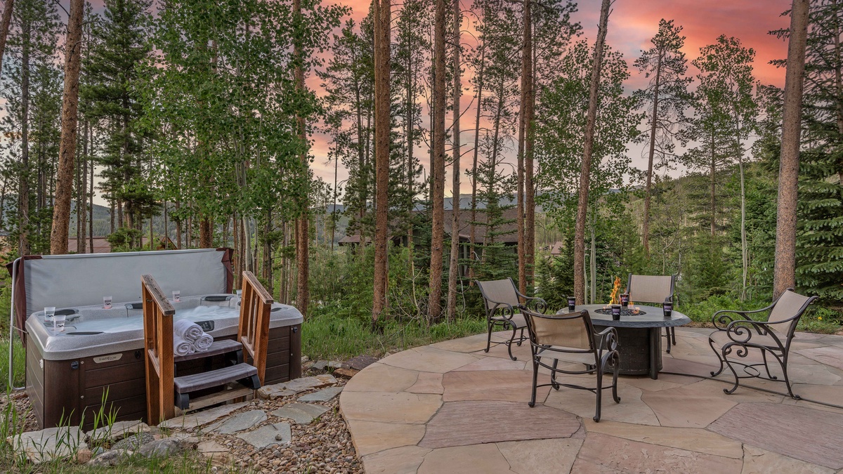 Secluded private patio area