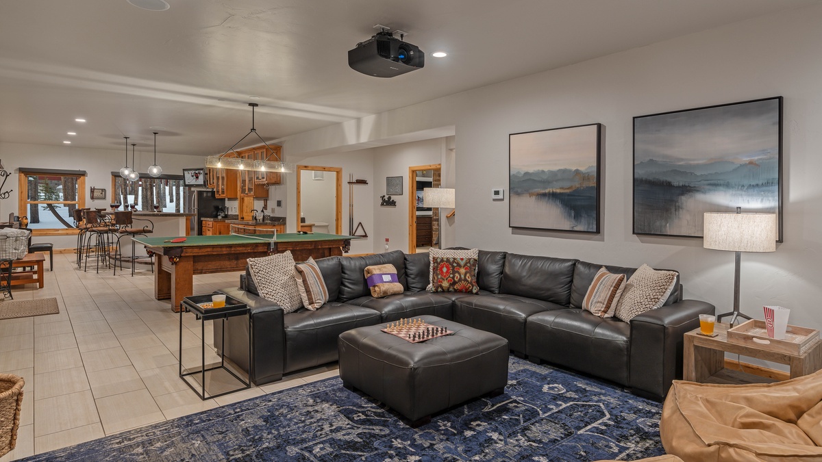 Large family room on lower level