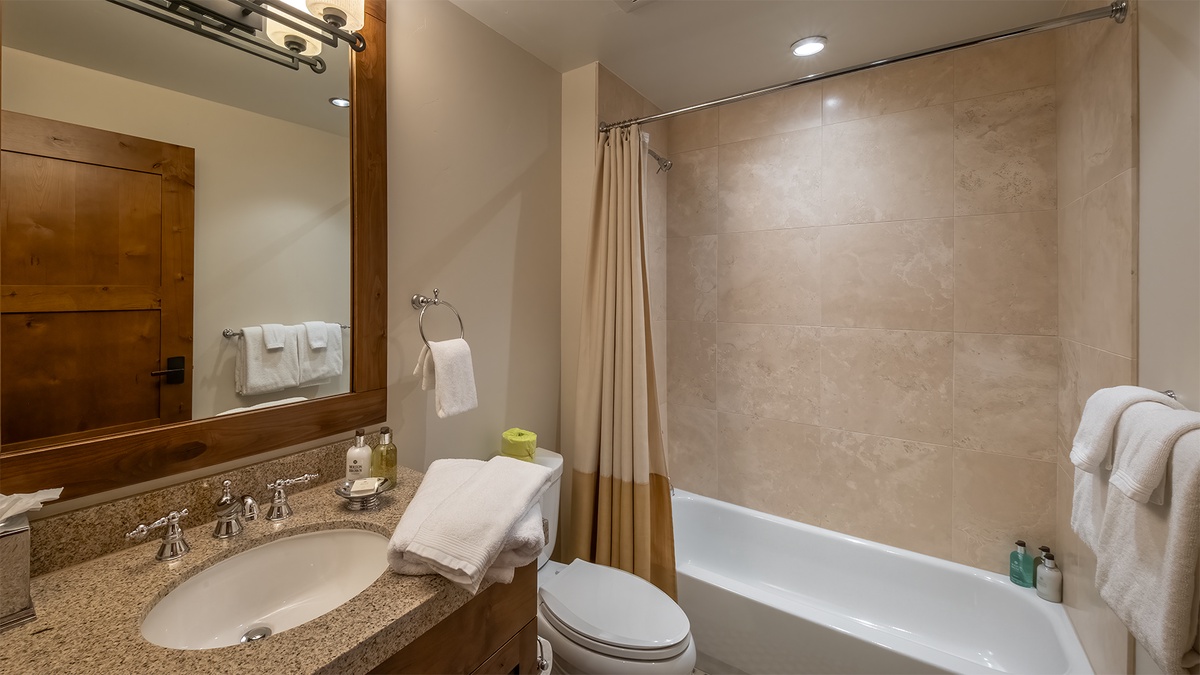 Bedroom 4, Main Level - Hall bath adjacent to Bedroom 4