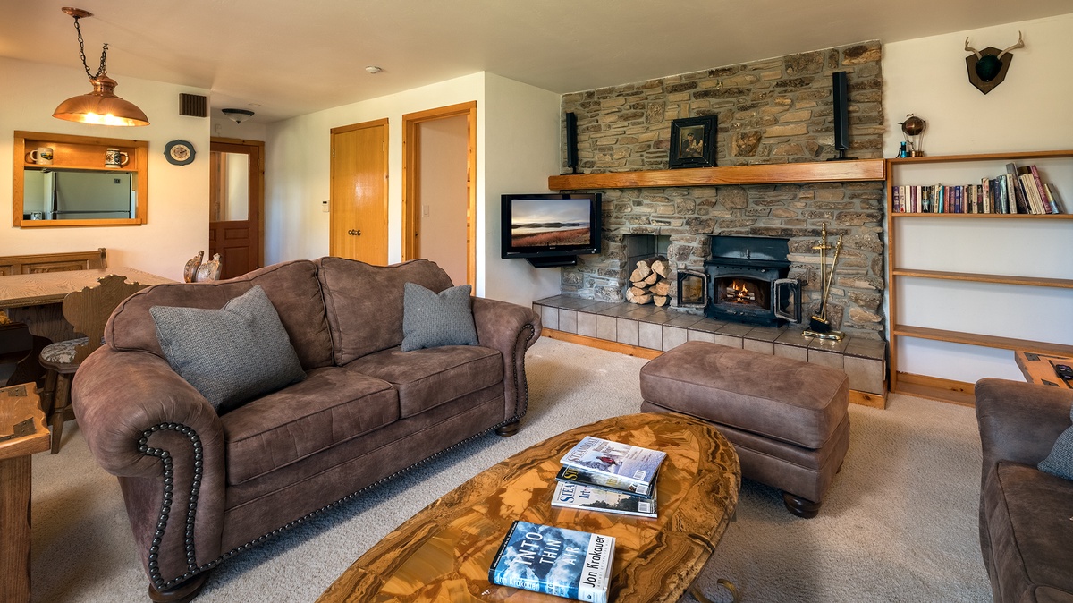 Family Room, Lower Level - Fireplace with sectional seating