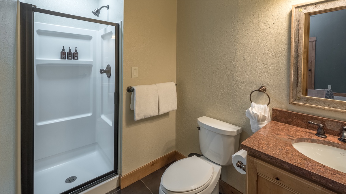 Shared Bathroom, Lower Level - Connected to family room with bunk bed