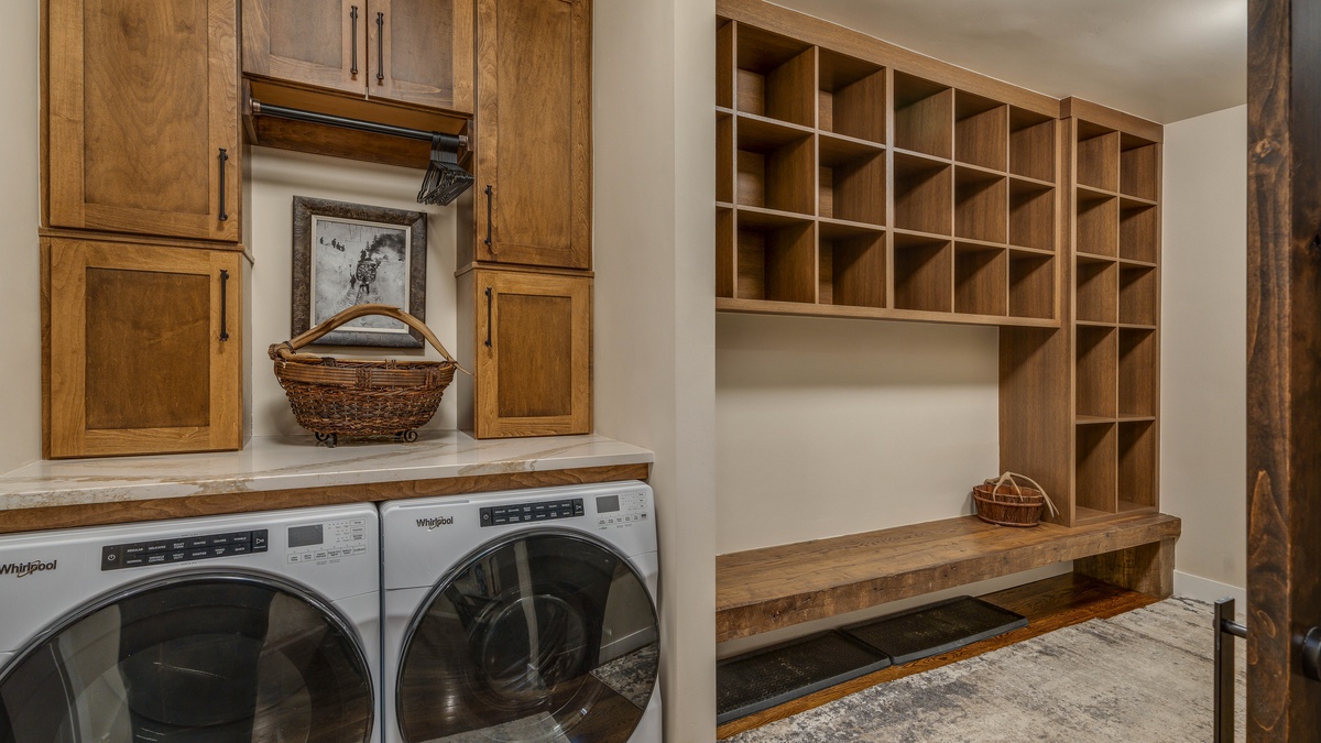 Laundry and mudroom area on main level