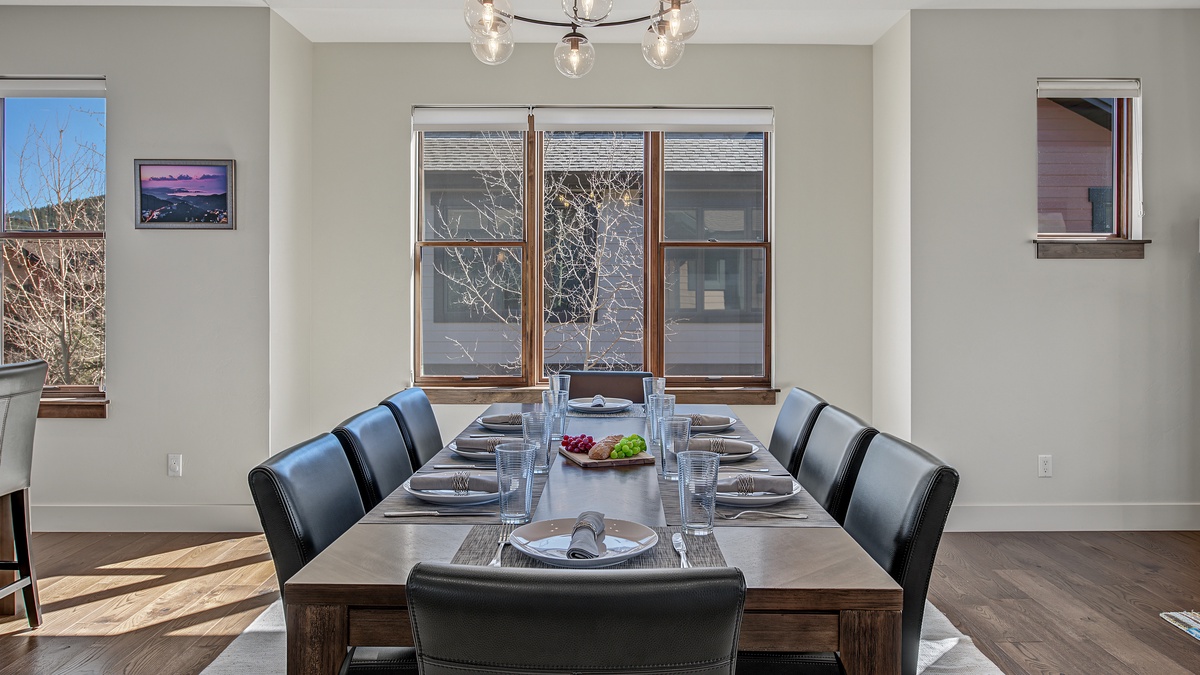 Dining Area, Main Level - Dining table with seating for 8 beside large window