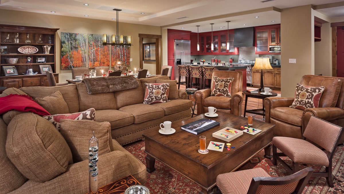 Great Room, Main Level - Open-concept layout with sectional seating