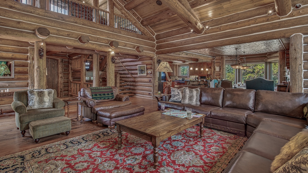 Great Room, Main Level - Seating area beside kitchen and dining area