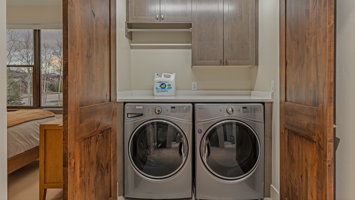 Laundry area on lower level