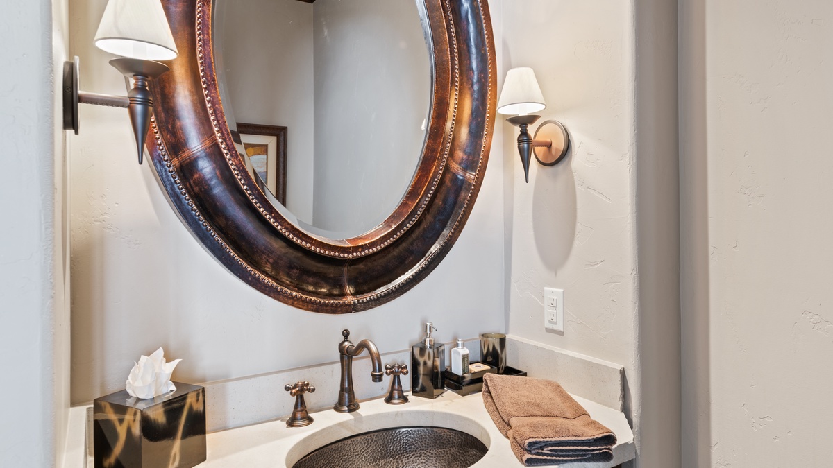 Main level powder room