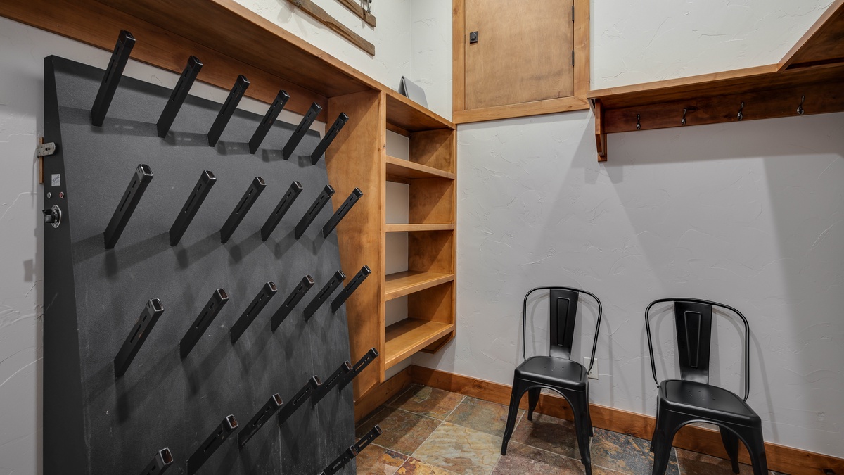 Boot dryers on lower level