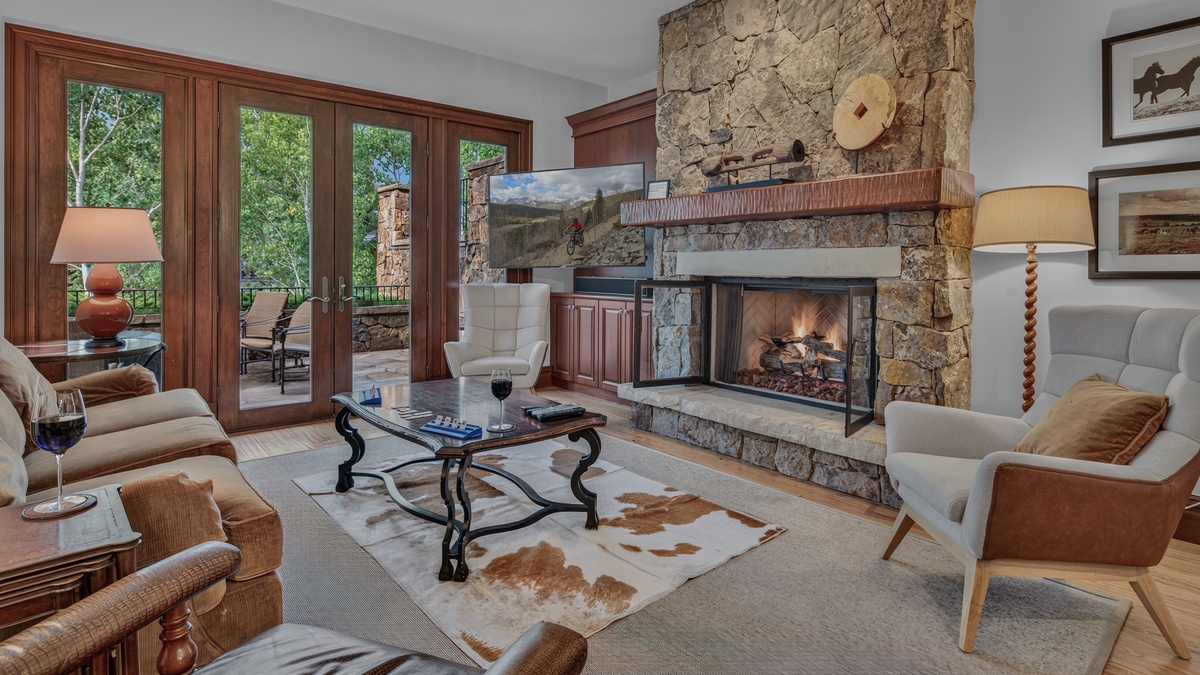Family Room, Main Level - Fireplace with seating area