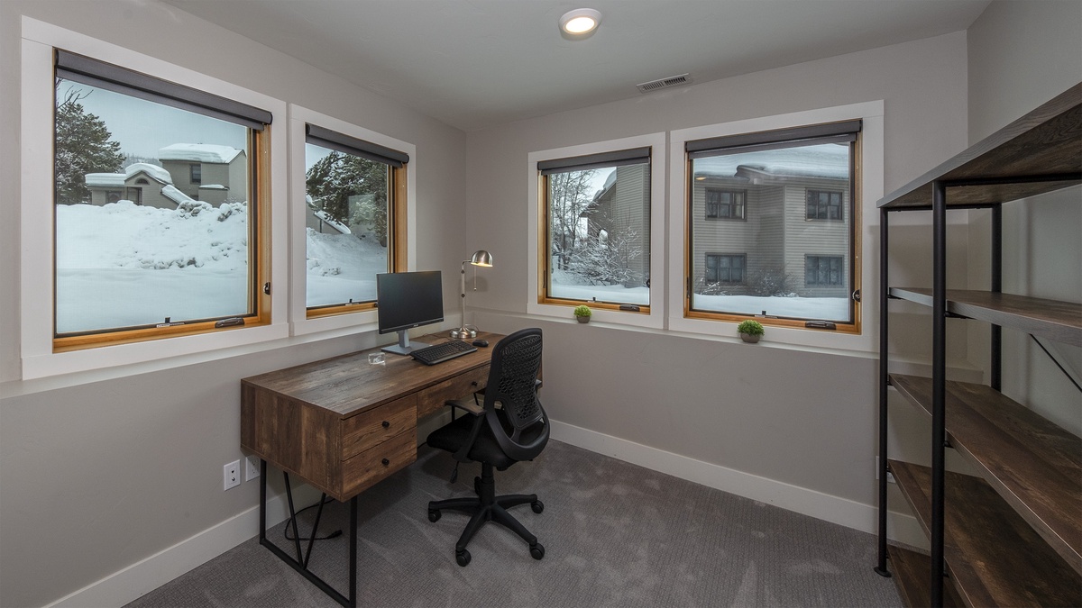 Office, Lower Level - Private office adjacent to the bunkroom