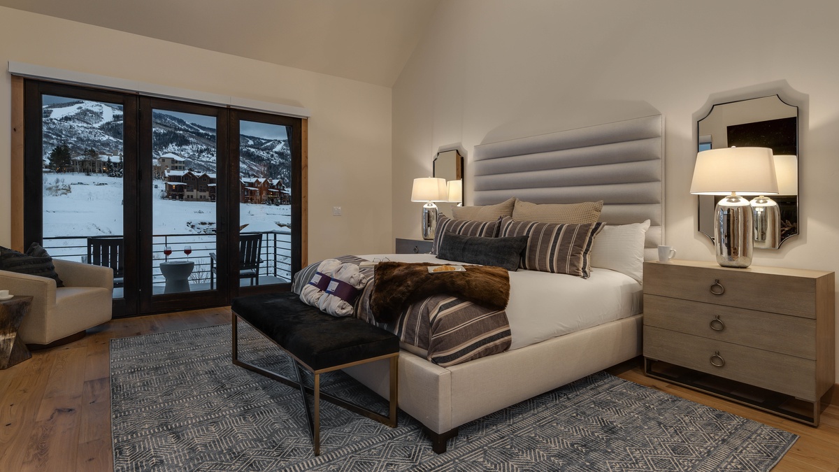 Primary bedroom with a king bed