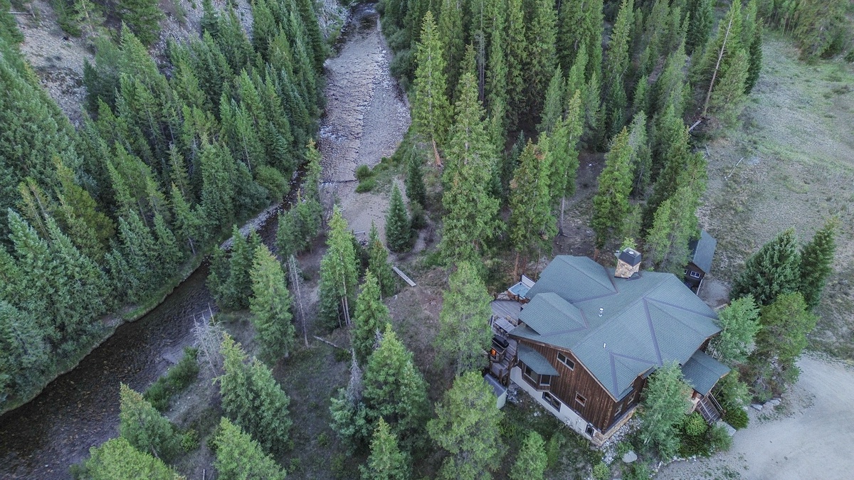 Exterior - Aerial view of the home surrounded by trees