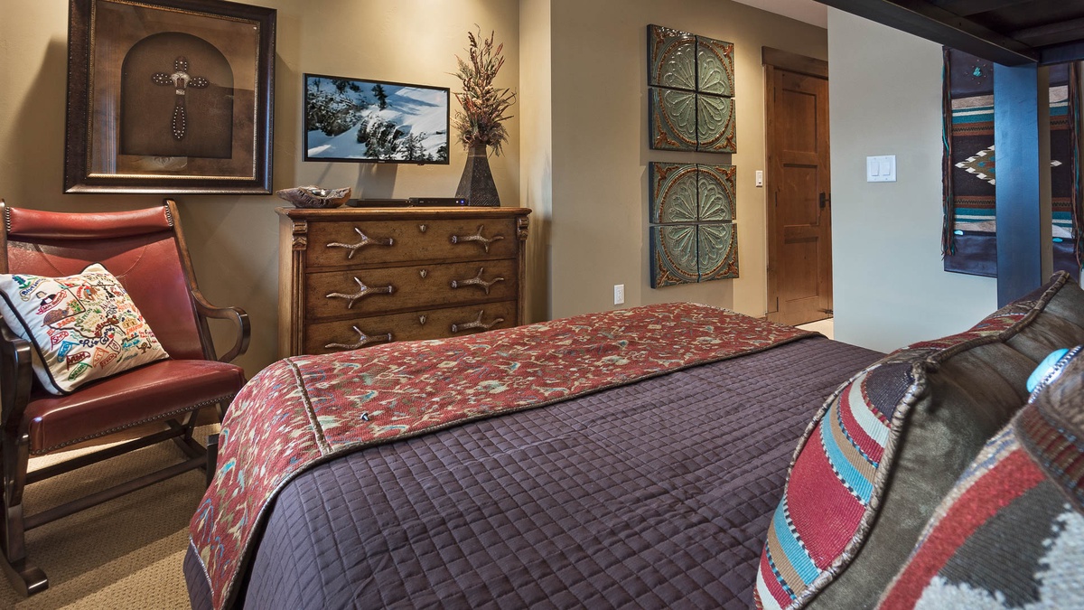 Bedroom 3, Main Level - Twin-over-queen bunk with TV