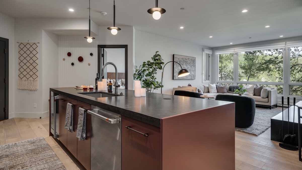 Large kitchen island with seating for 5
