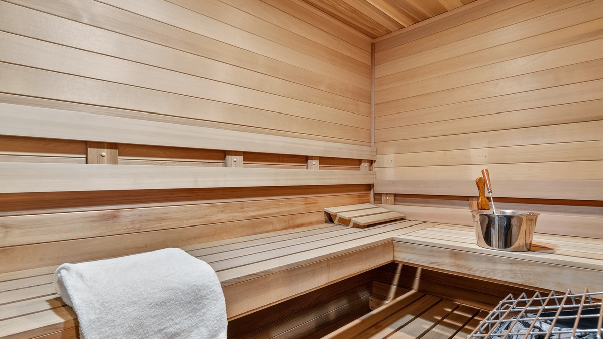 Shared Bathroom, Lower Level - Adjacent to family room with sauna inside the bathroom
