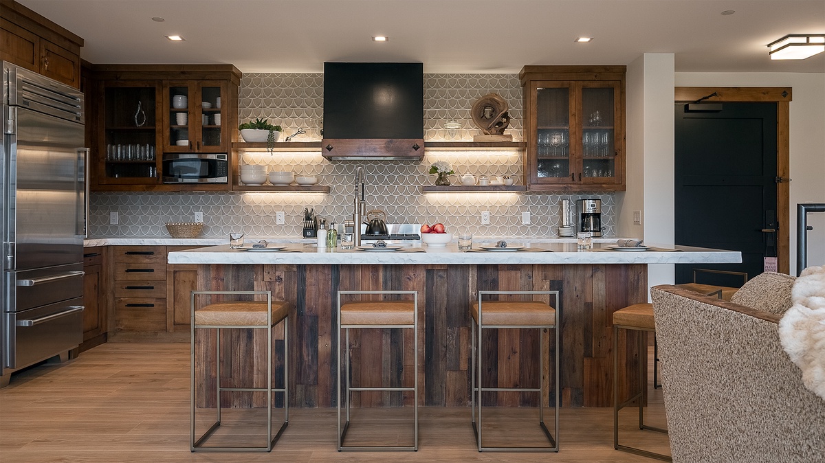 Kitchen, Main Level - Island with bar seating
