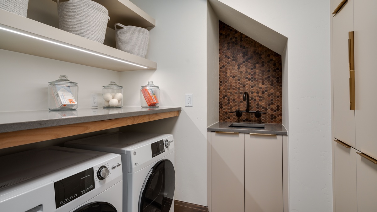 Laundry room on lower level