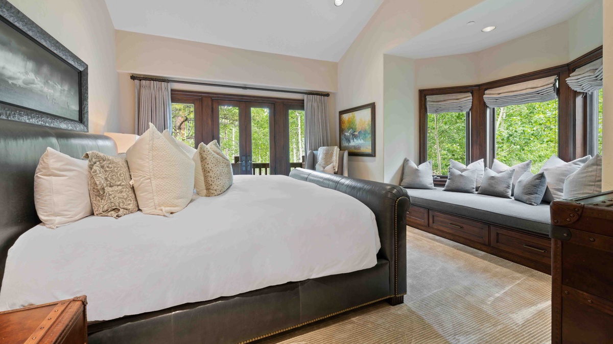 Bedroom 6, Main Level - Guest bedroom on lower level with king bed and window nook