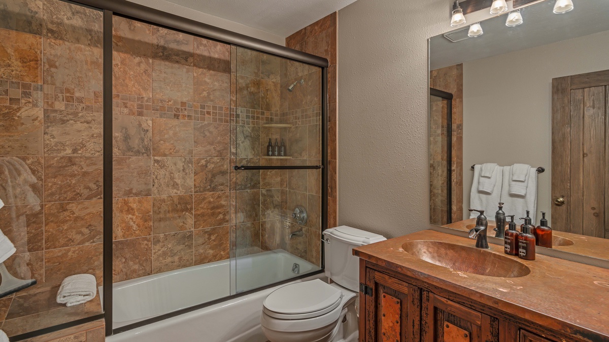 Bathroom, Lower Level - shared with King Bedroom and Bunk Room