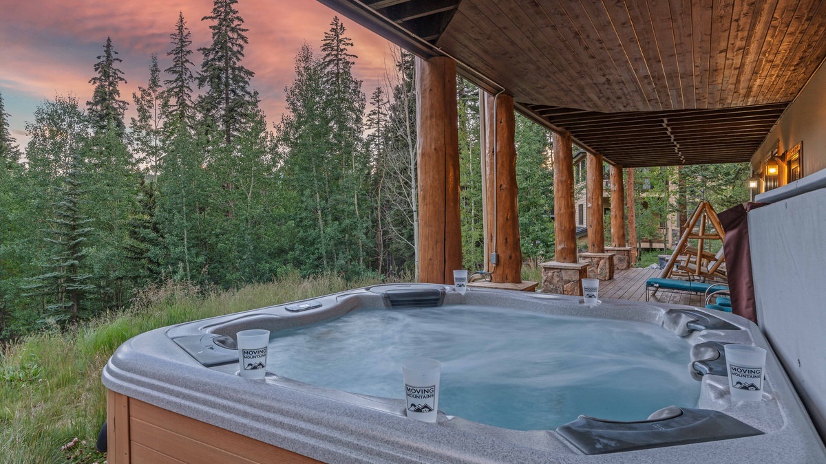 Take in all the views during a soak in your private hot tub