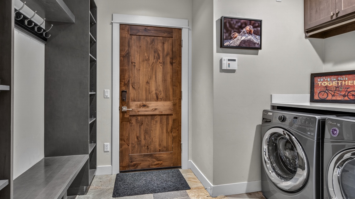 Laundry, Main Level - Entry area with washer and dryer