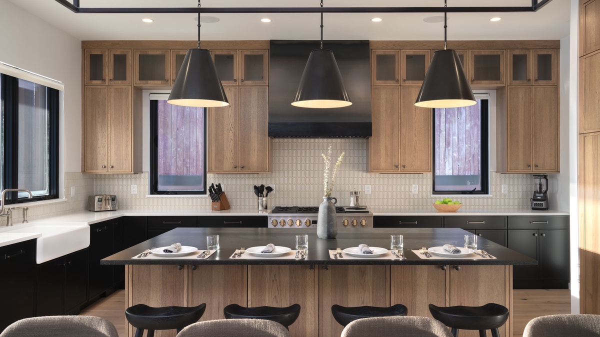 Kitchen, Upper Level - Large island counter