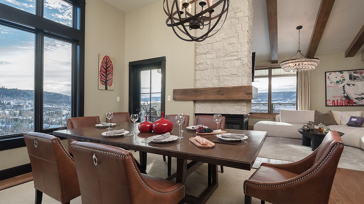 Dining Area, Main Level - With mountain views