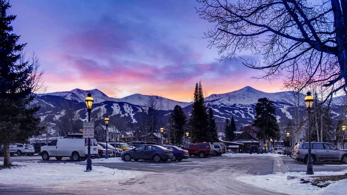 Downtown mountain views