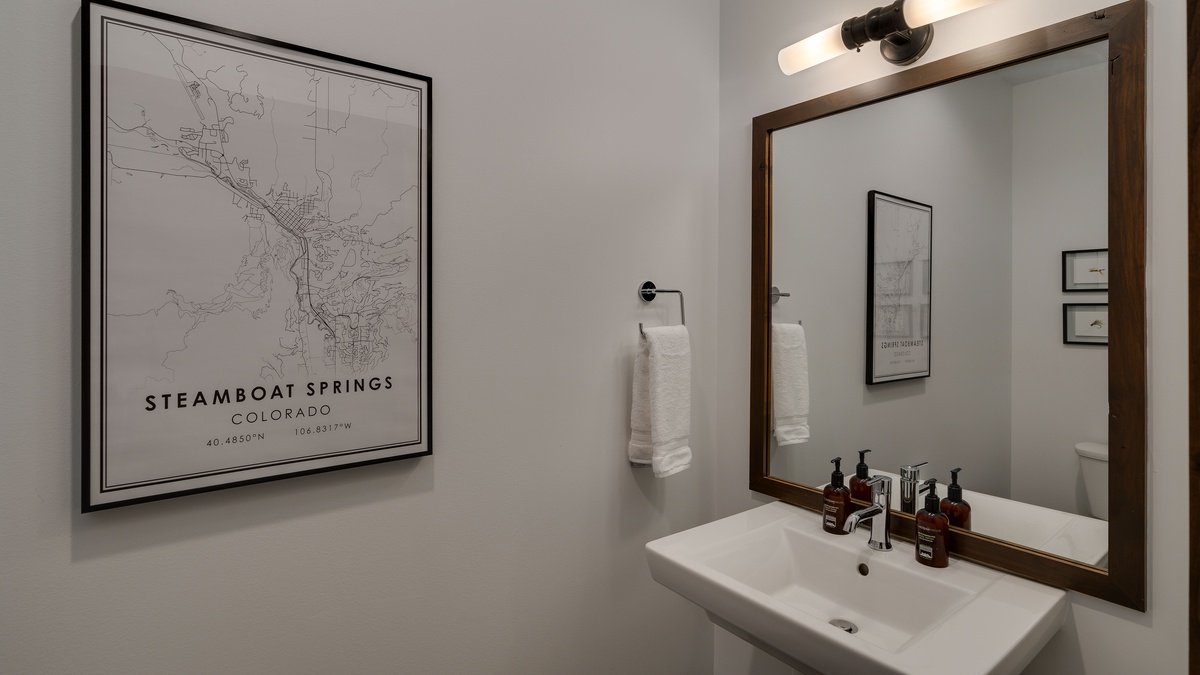 Powder bathroom on main level