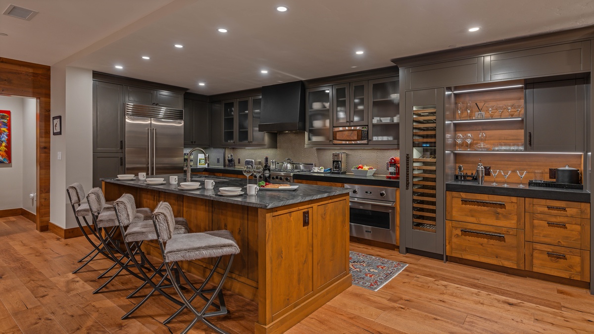 Kitchen, Main Level - Island with bar seating