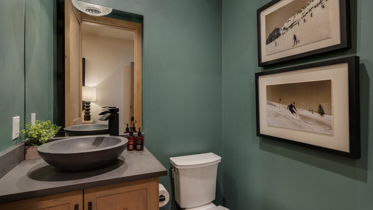 Powder bathroom on main level