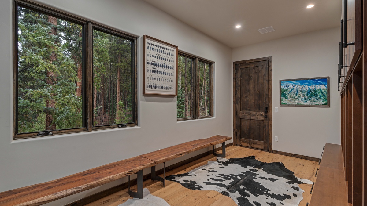 Mudroom on main level with access to garage