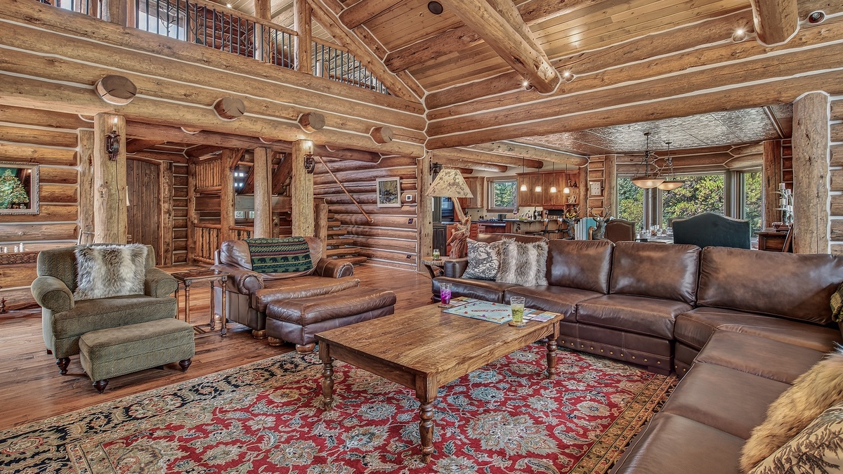 Great Room, Main Level - Seating area beside kitchen and dining area