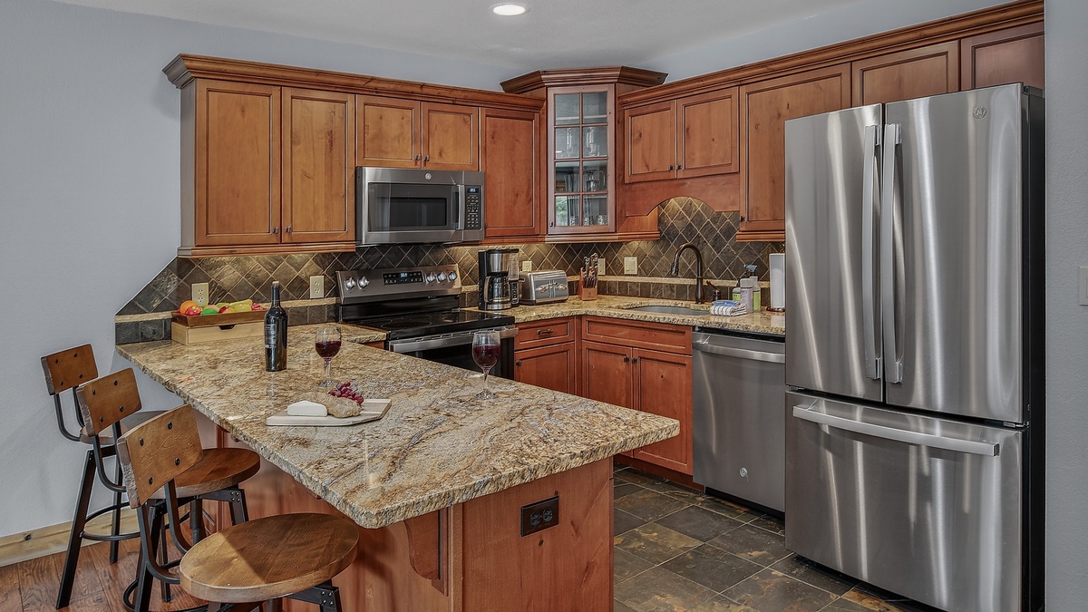 Kitchen, Main Level - Island with seating