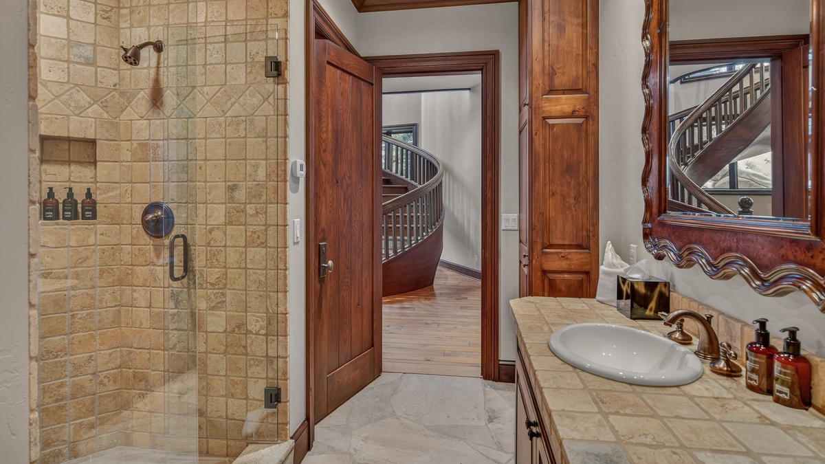 Bathroom, Lower Level - Hall bathroom