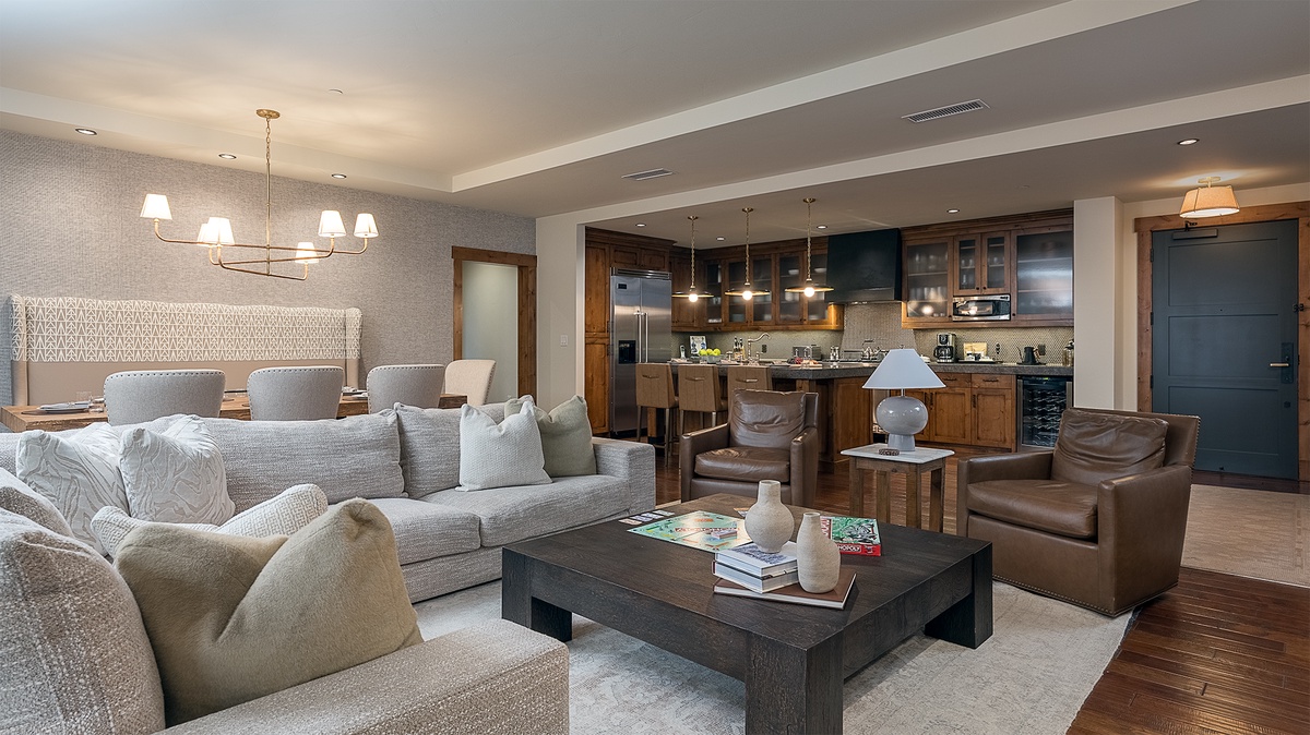 Great Room, Main Level - Fireplace with TV and seating area