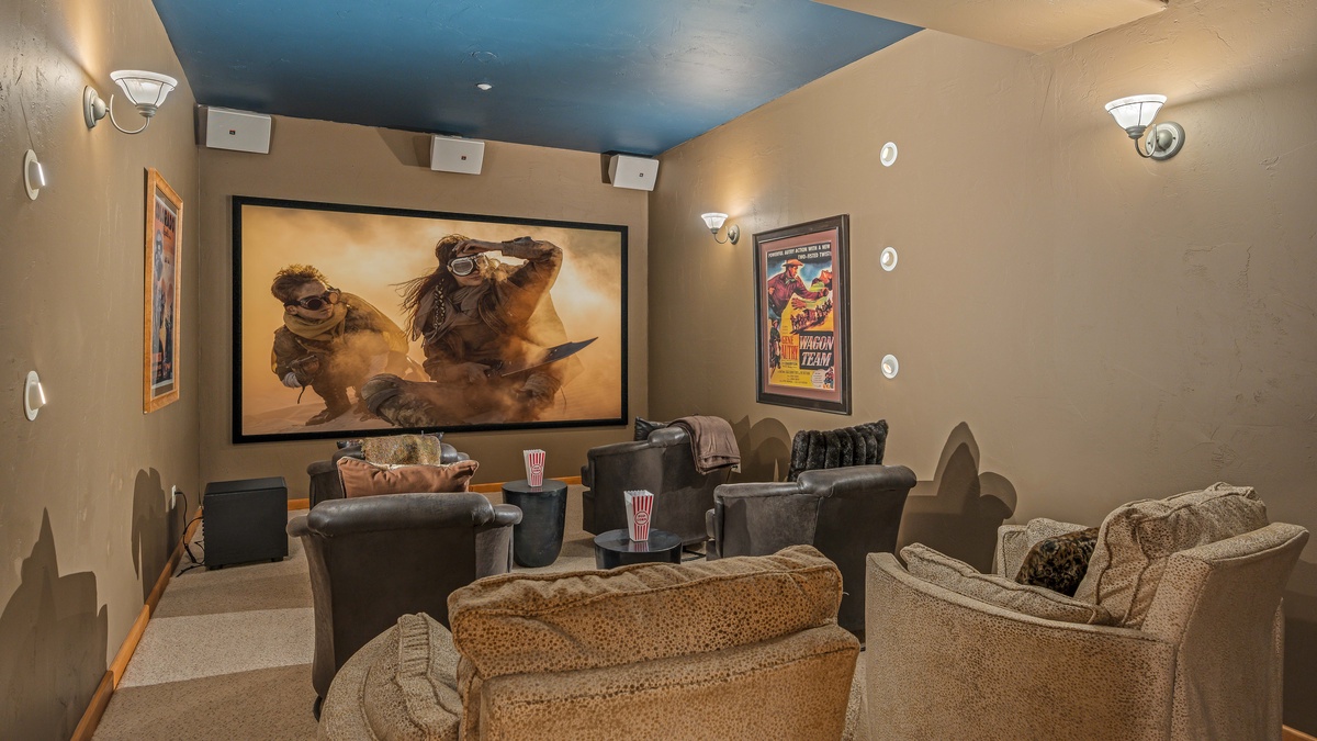 Enjoy movies on the big screen! Lower level