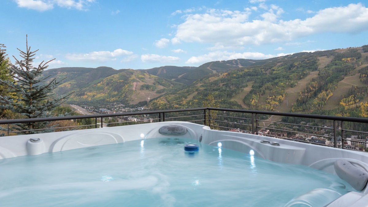 Take in the views while soaking in your private hot tub