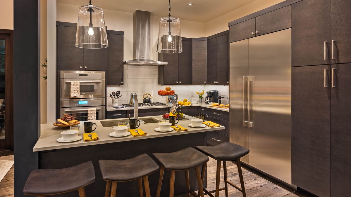 Kitchen with extra seating