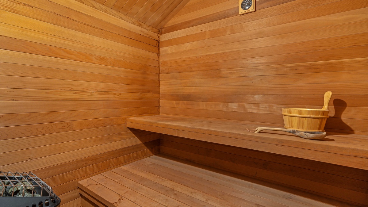 Sauna room on main level