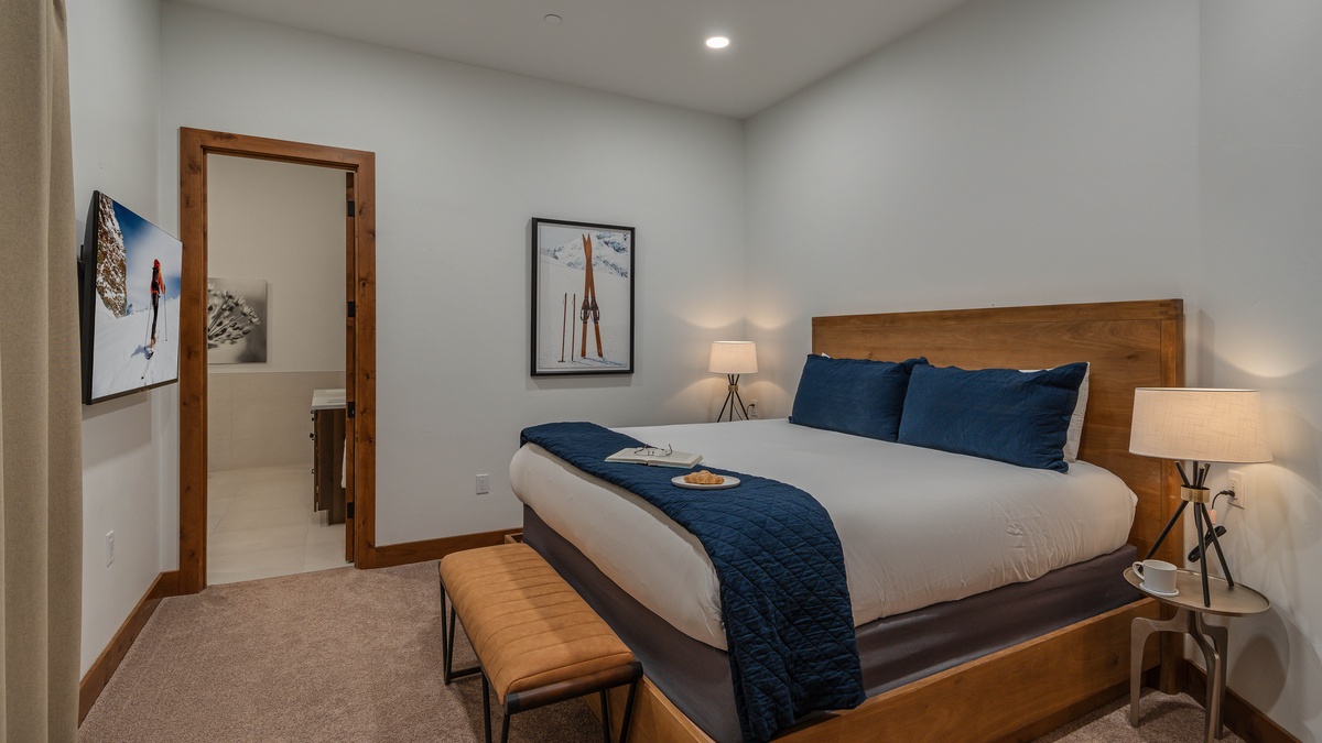 King suite 1 on main level with access to back patio